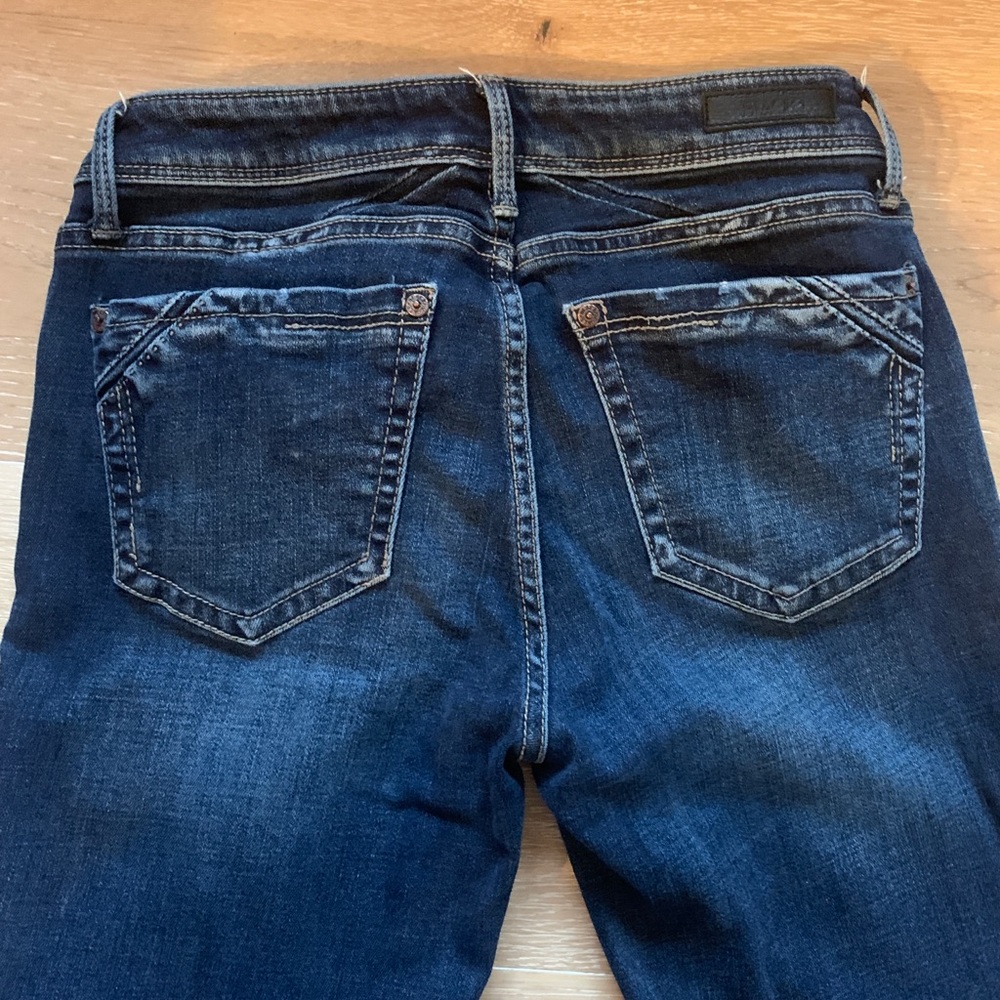 Mid Rise Buckle Black Jeans